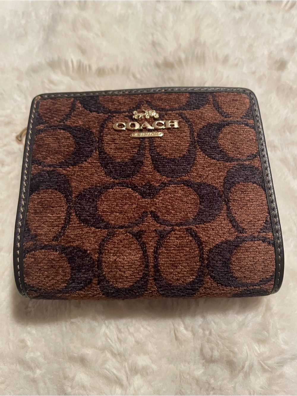 Coach Chenille Signature Bifold Wallet